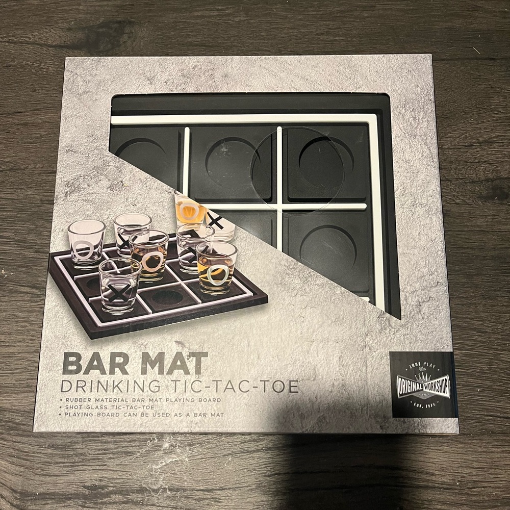 Bar Mat Tic Tac Toe NWT